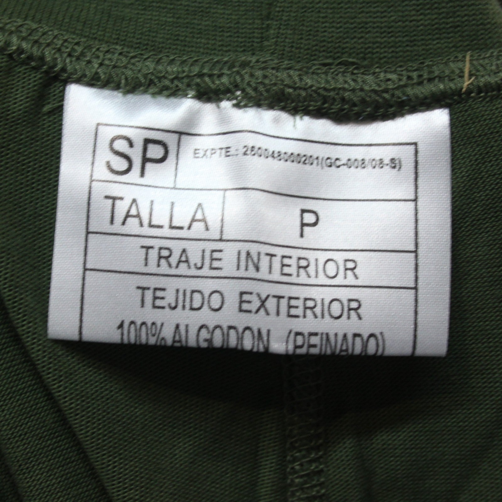 Genuine Surplus Spanish Army Lightweight Thermal Long Johns Olive 32-34" (3838)