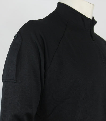 New Genuine Surplus Police Wicking Thermal Zip Neck Top Base Layer Black