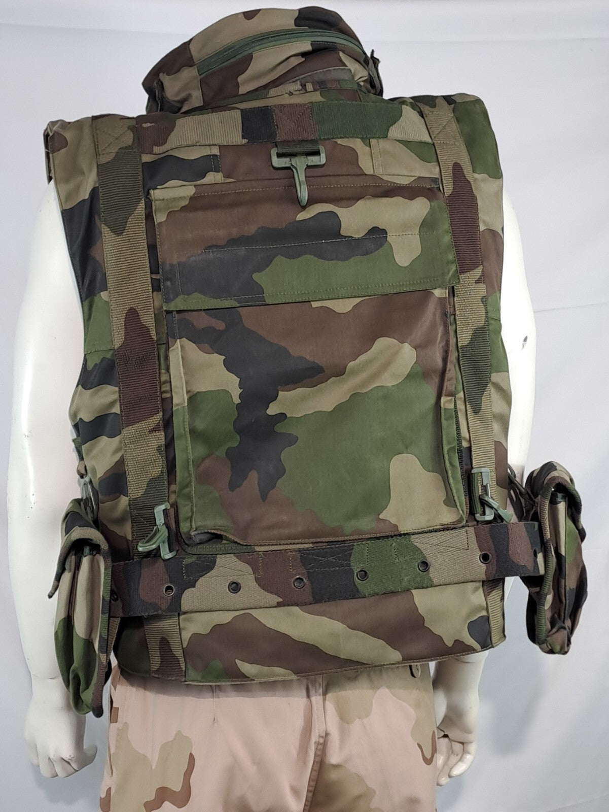 Genuine Surplus French Body Armour Plate Cover Woodland Camo Medium (2388)
