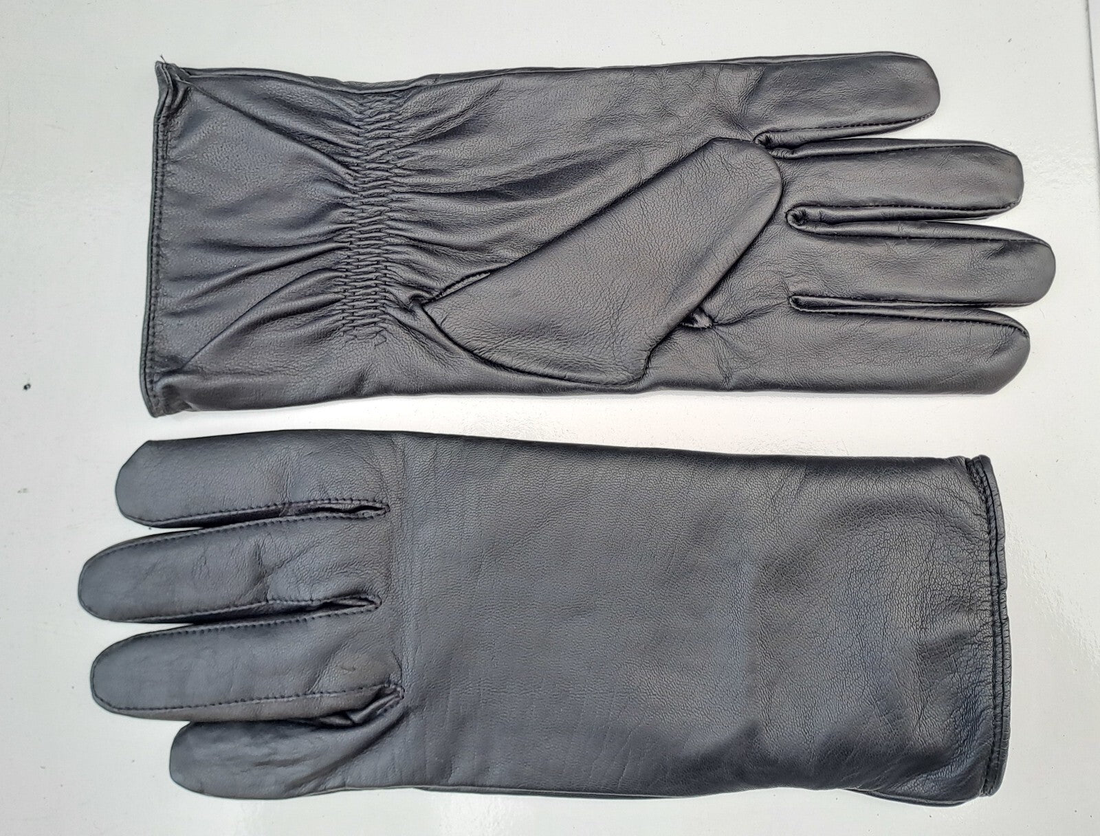 Brand New Black Leather Military Style Gloves Mens Size Large UK 9-10 (2799)
