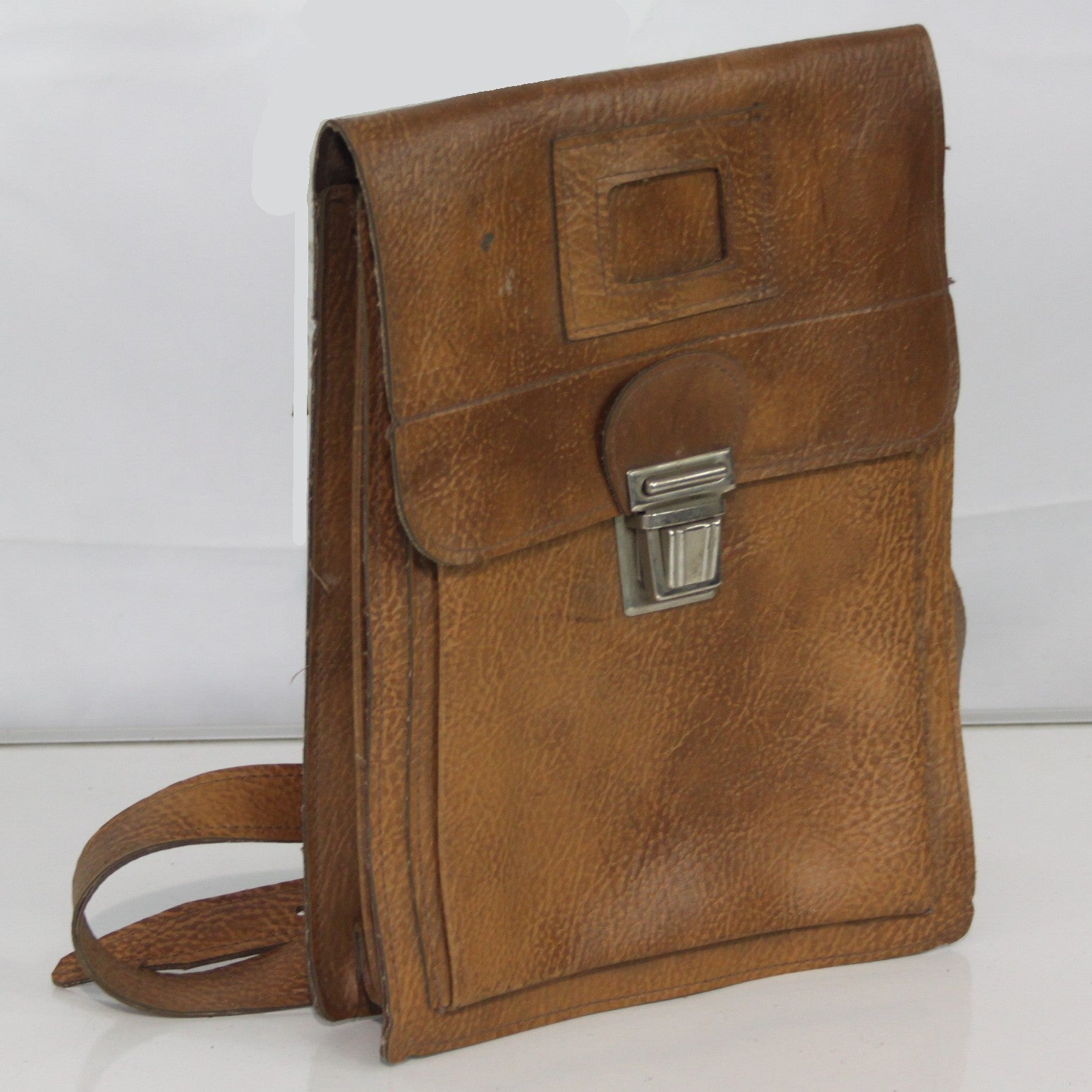 Genuine Surplus Vintage Hungarian Army Military Map Case Leather Tan (3439)