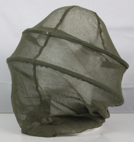 Genuine Surplus French Army Mosquito Head Net Face Cover Hooped Green Netting