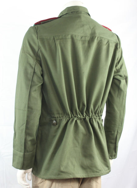 Genuine Surplus Bulgarian 3 Button Shirt olive Green Contrast Epaulettes (4273)