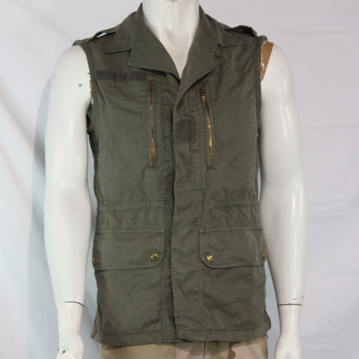 Genuine Surplus French Jacket Converted to Gilet Sleeveless Canvas 34"  (4211)
