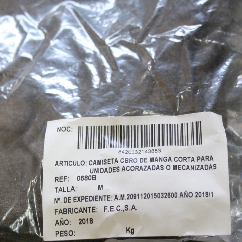 New Genuine Surplus Spanish Military Base Layer Top Short Sleeve Olive (3284)