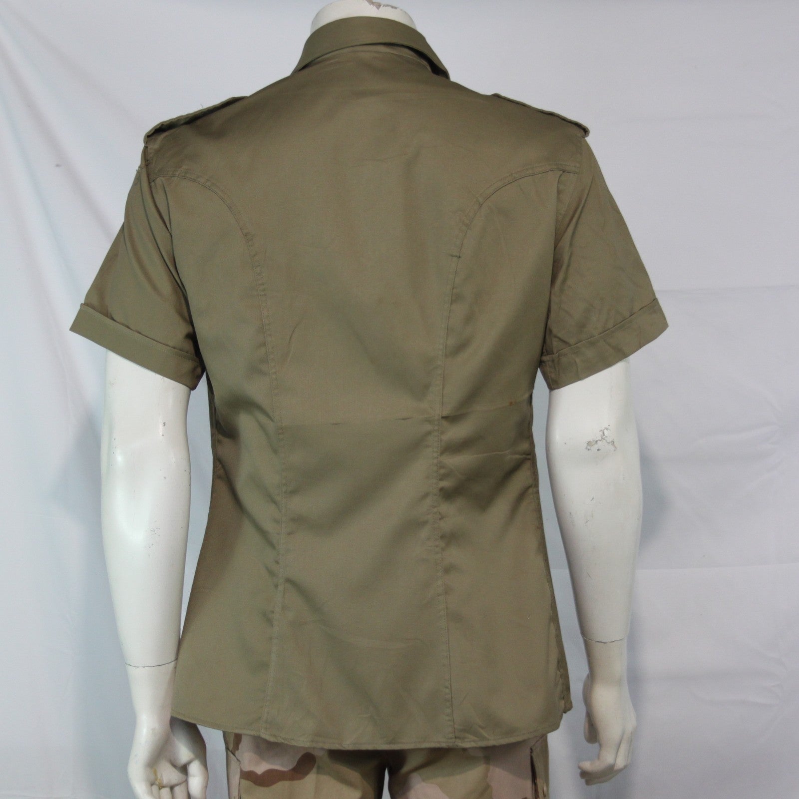 Genuine Surplus Italian Army Military Beige Sand Tan Shirt Short Sleeve 40(3417)