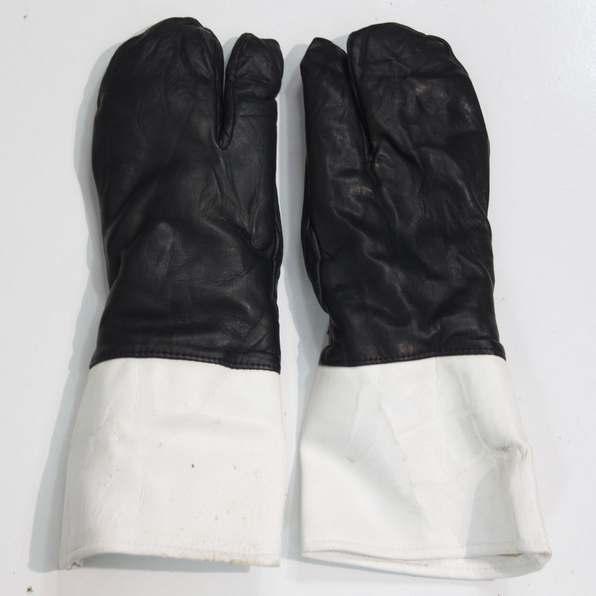 Faux Fur Lined Leather Mittens Motorbike Rider Genuine Surplus Medium (3931)