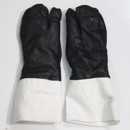 Faux Fur Lined Leather Mittens Motorbike Rider Genuine Surplus Medium (3931)