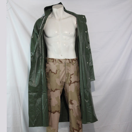 French Military Long Raincoat PVC Waterproof JacketGenuine Surplus 42-44" (3860)