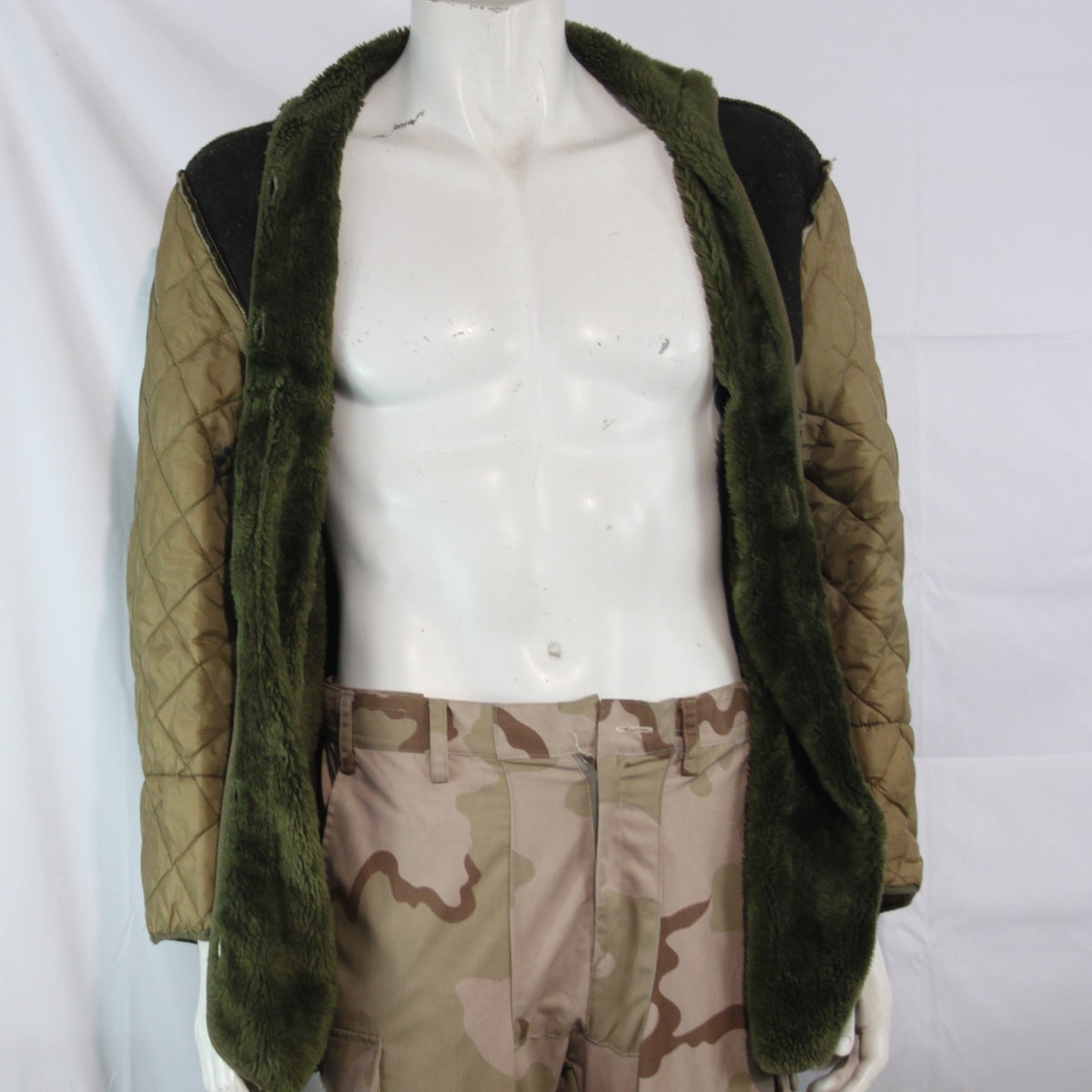 Genuine Surplus Austrian Army Parka Liner Thermal Faux Fur Quilted 44-46" (3720)