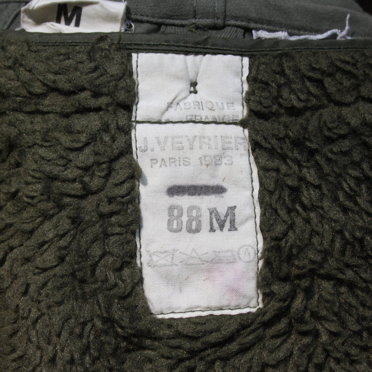 1980's French Army Fur Lined Parka Winter Genuine Surplus Olive 36-38" (3702)