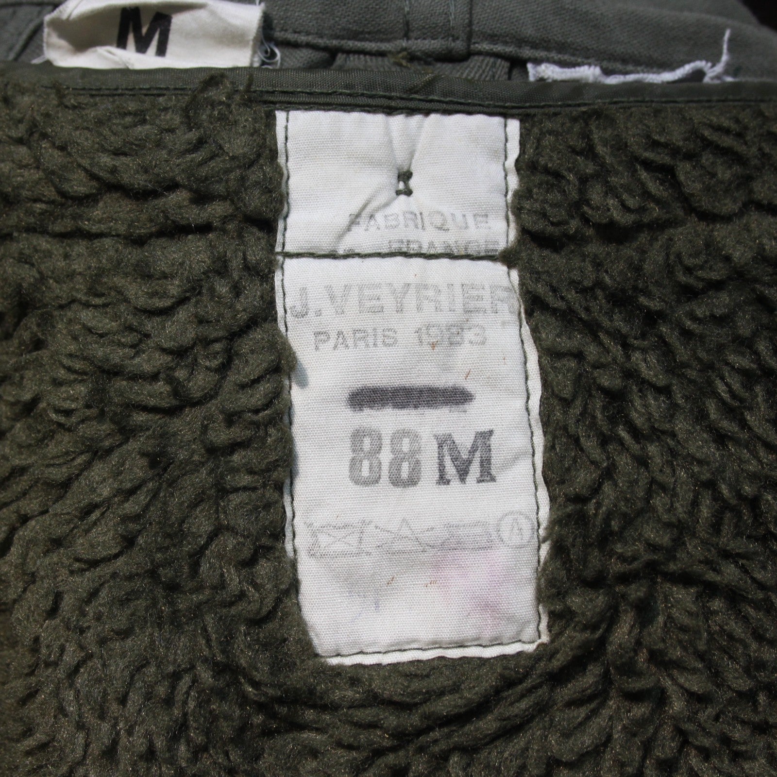 1980's French Army Fur Lined Parka Winter Genuine Surplus Olive 36-38" (3702)