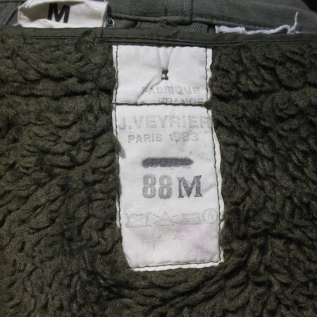 1980's French Army Fur Lined Parka Winter Genuine Surplus Olive 36-38" (3702)