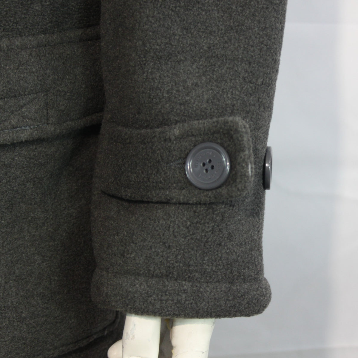 Himalaya Duffel Coat Grey Fleece Winter Coat Toggles Mens Large (3803)