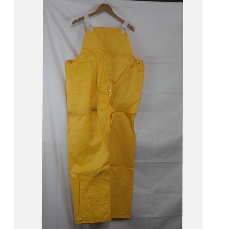 Waterproof Bib & Brace Waterproof Over Trousers Overalls Yellow M & XL (4178)