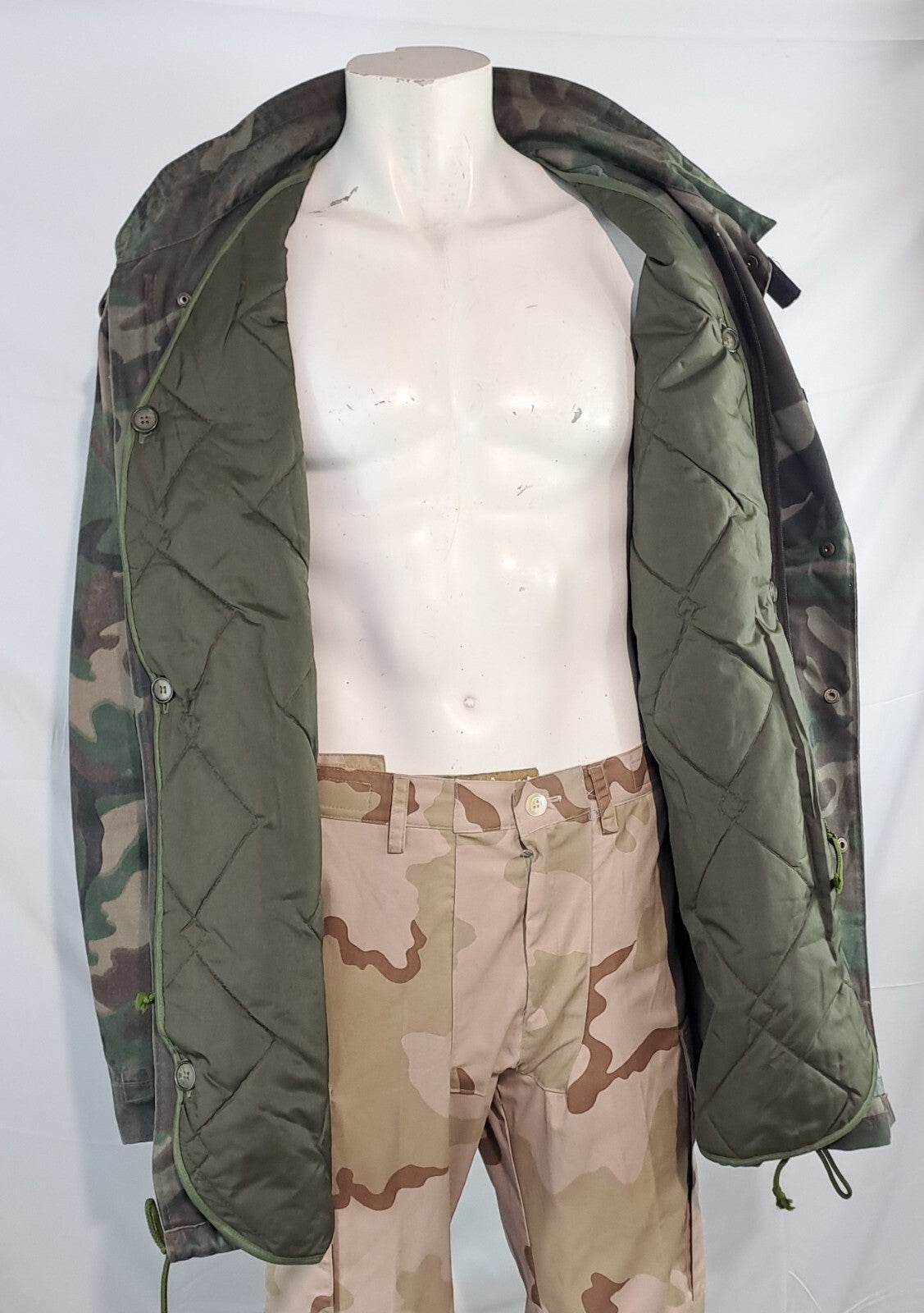 Genuine Surplus Croatian Police M65 Padded Jacket Woodland Camouflage 46-48 2382