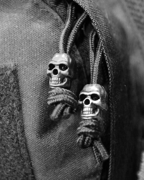Pack10 Skull Cord Locks Stoppers Toggle Tactical Military Airsoft EMO Punk