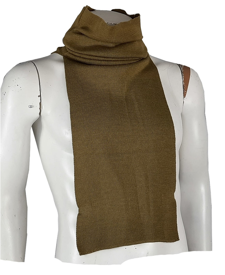 50% Wool Extra Long Snood Dutch Army Genuine Surplus Scarf Tails Mustard 3946