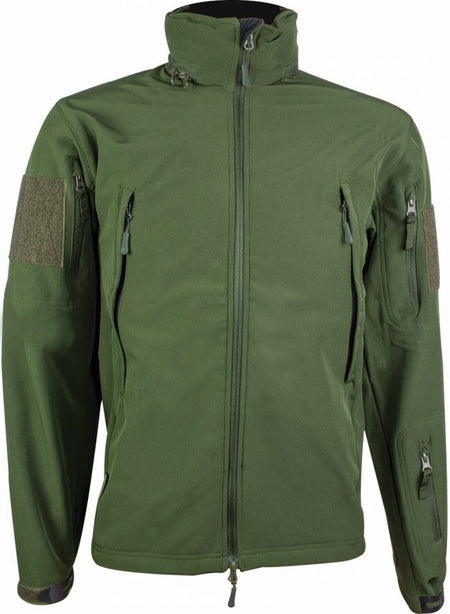 Highlander Tactical Hooded Softshell Jacket Water Resistant  Army Camo green