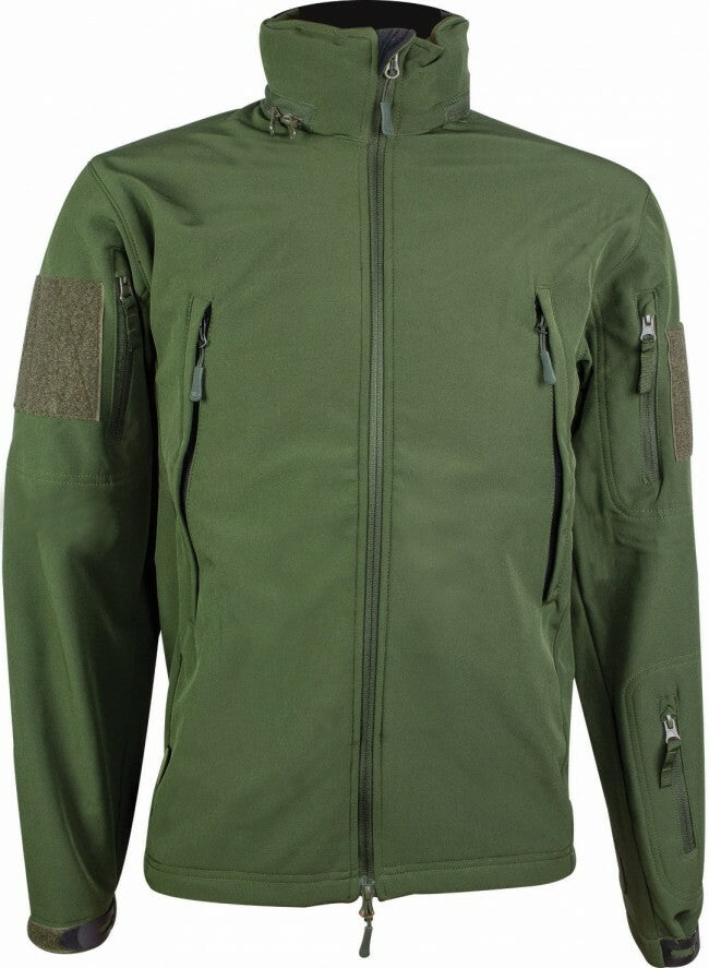 Highlander Tactical Hooded Softshell Jacket Water Resistant  Army Camo green