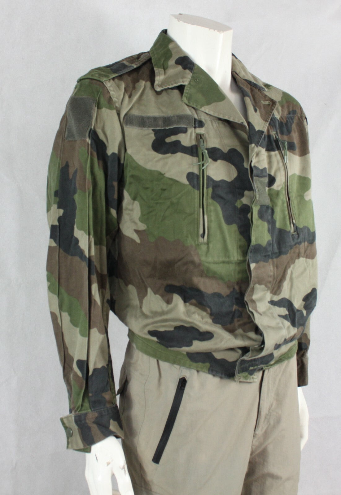 Genuine Surplus French Army Jacket CCE Camo Waist Length Bomber Canvas F2 3307