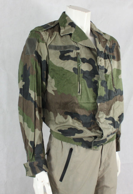 Genuine Surplus French Army Jacket CCE Camo Waist Length Bomber Canvas F2 3307