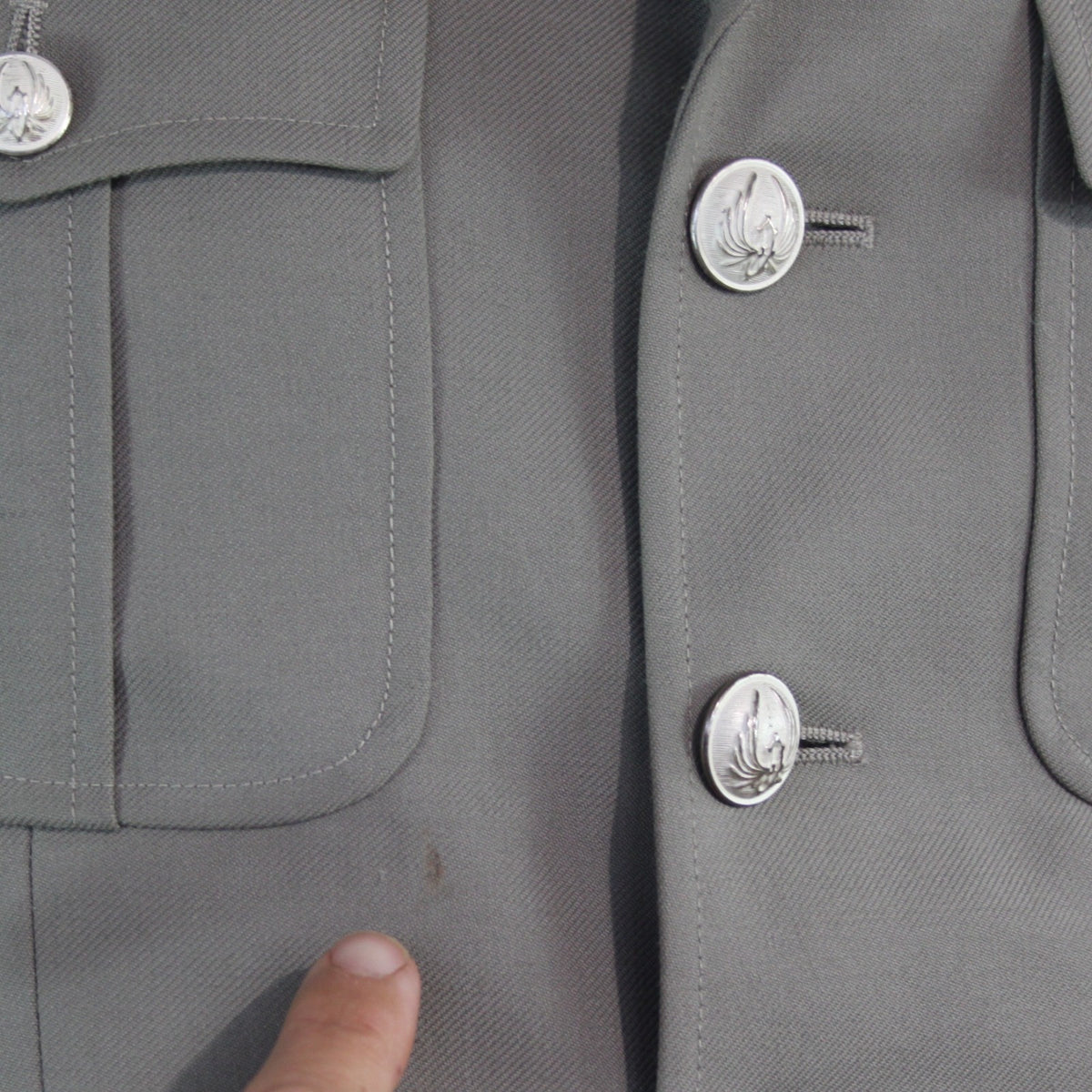 Smart Casual Jacket French Army Surplus Dress Beige Grey Grade 2 38" Chest (3494