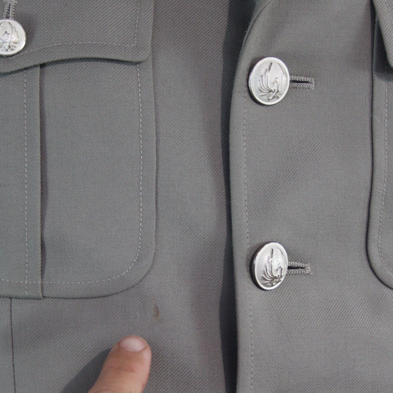 Smart Casual Jacket French Army Surplus Dress Beige Grey Grade 2 38" Chest (3494