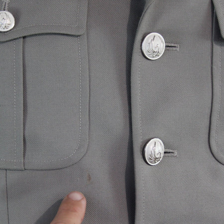 Smart Casual Jacket French Army Surplus Dress Beige Grey Grade 2 38" Chest (3494