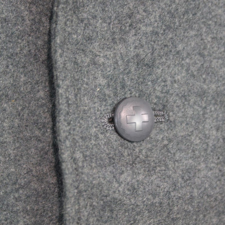 Genuine Surplus Swiss Army Vintage Wool Dress Jacket Thick Blue Grey (3314)