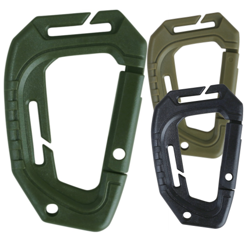Spec Ops Army Carabiner Clip Single Military MOLLE  Forces Airsoft  Black Olive