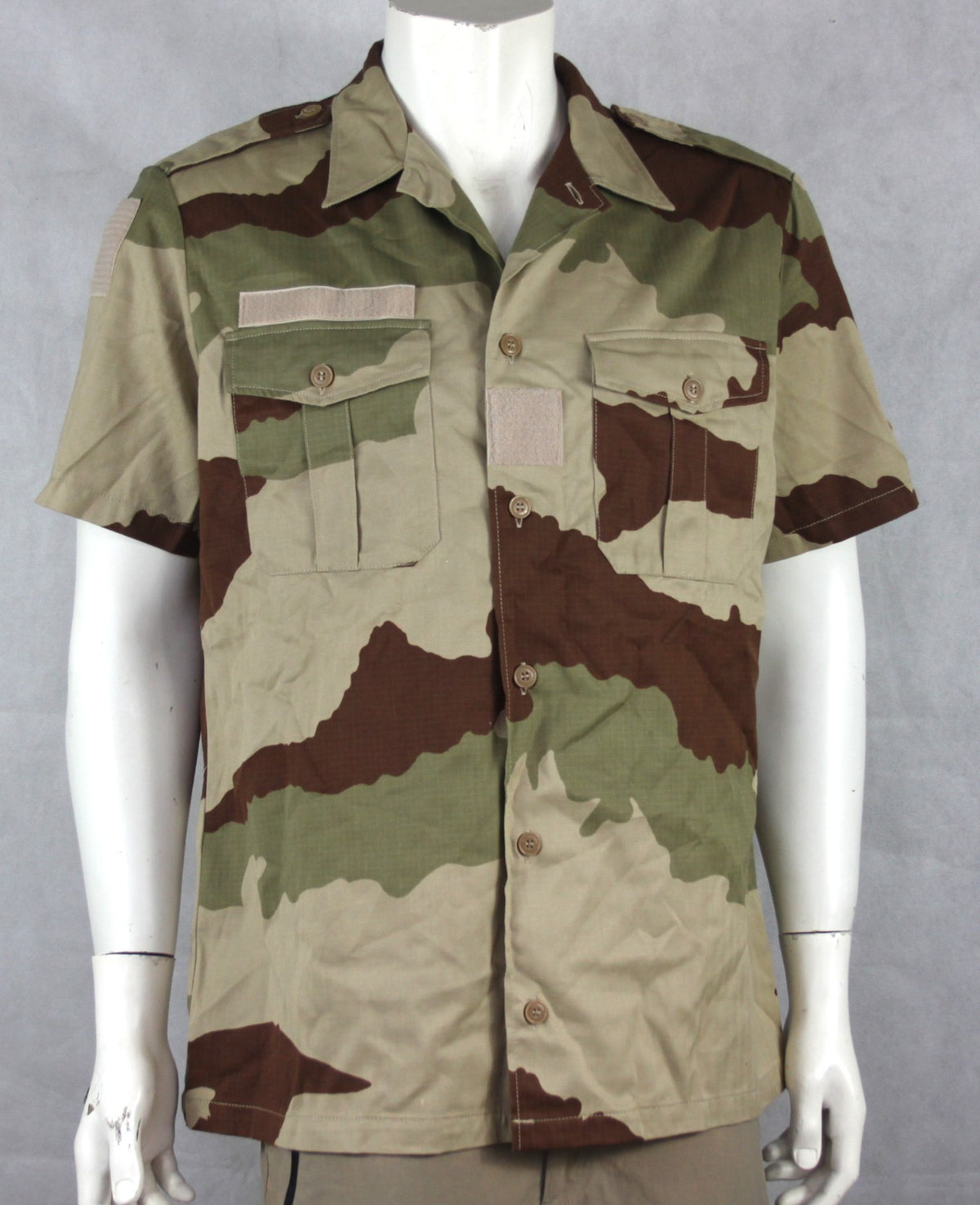 French Army Short Sleeve Shirt CCE Desert Camouflage Genuine Surplus 44cm (3791)