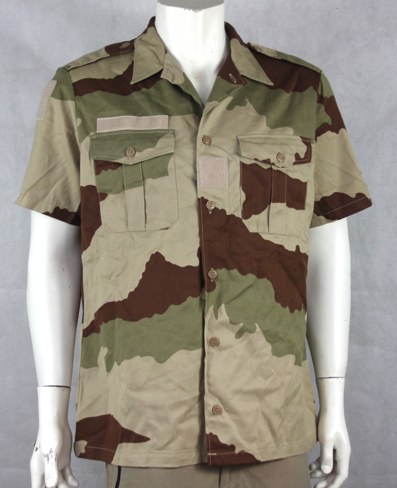 French Army Short Sleeve Shirt CCE Desert Camouflage Genuine Surplus 44cm (3791)