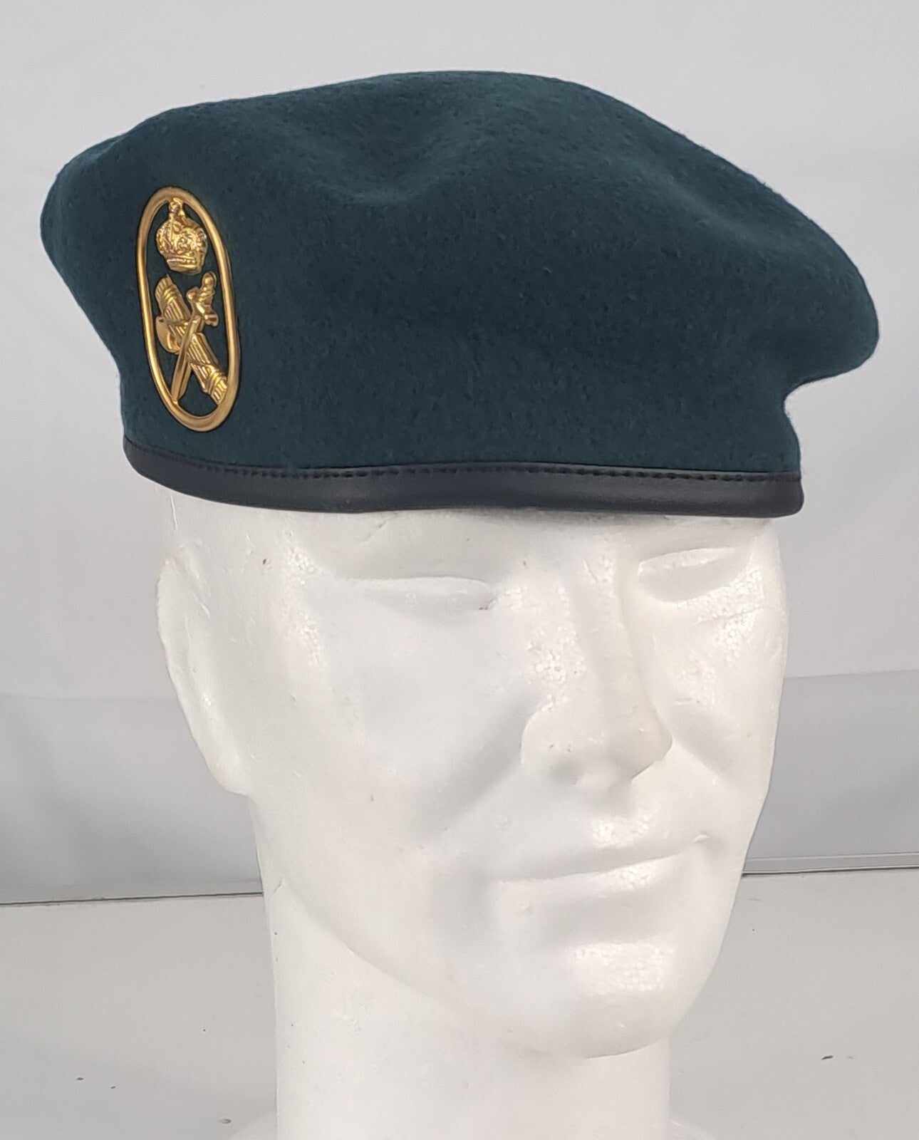 New Genuine Surplus Spanish Police Beret Bottle green Badged insignia