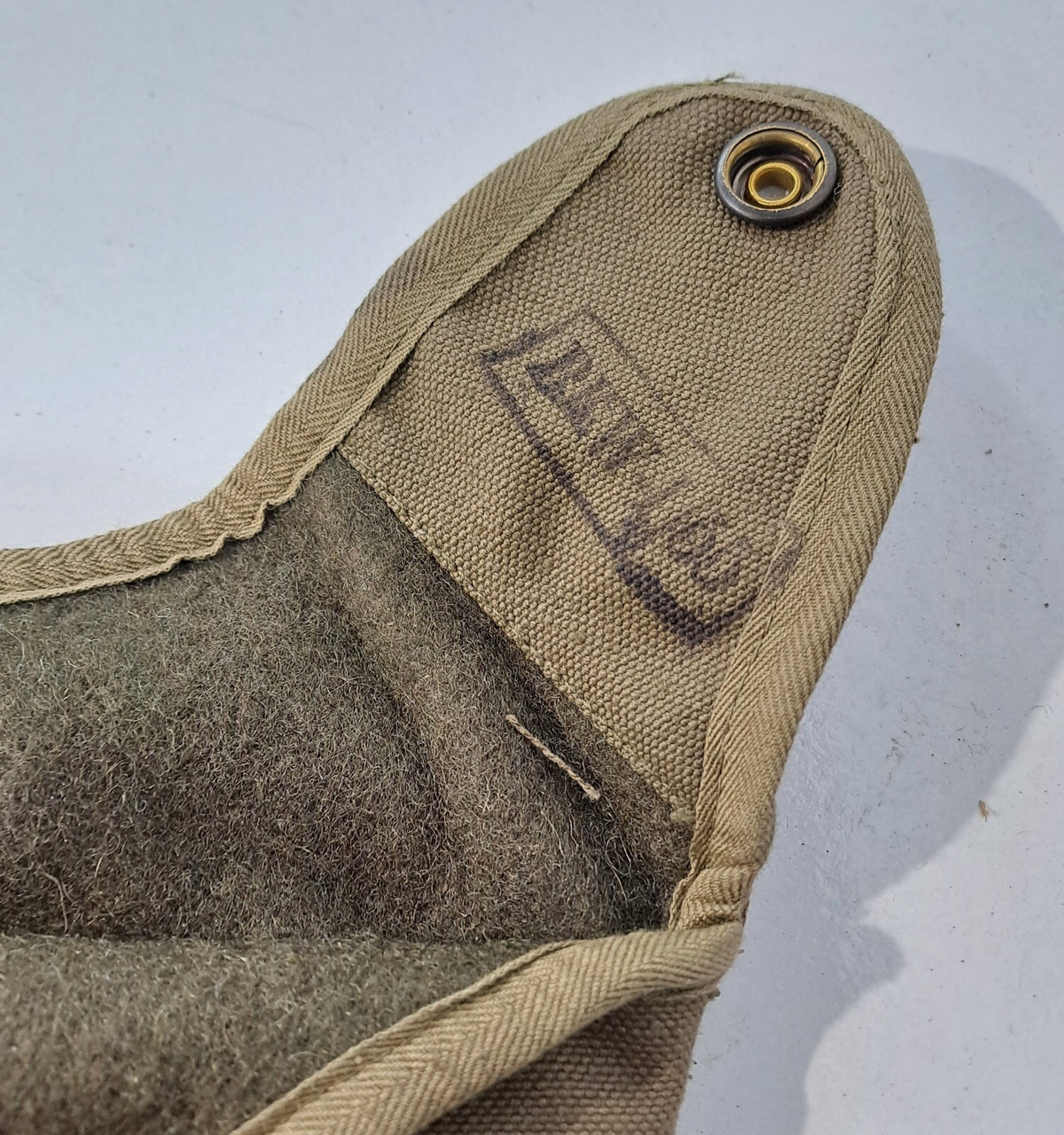 Genuine Surplus French 1960's Vintage Water Bottle Cover Insulated Wool 1597