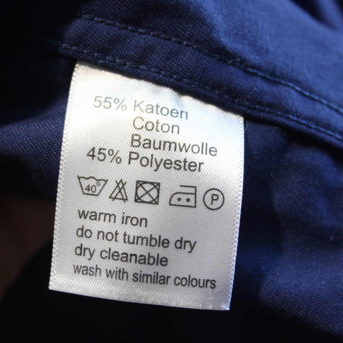 Dutch/Belgian Army Navy Blue Work Shirt Genuine Surplus 41-42cm collar (4219)
