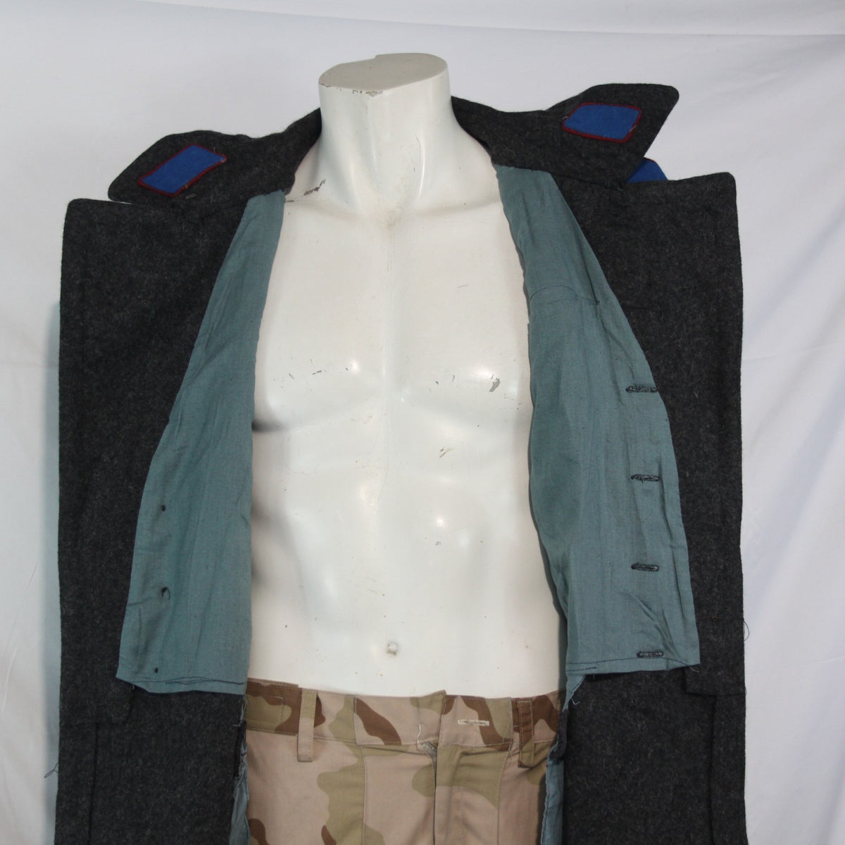 Vintage Bulgarian Army Soviet Era Greatcoat Coat Genuine Surplus 36-38" (3877)