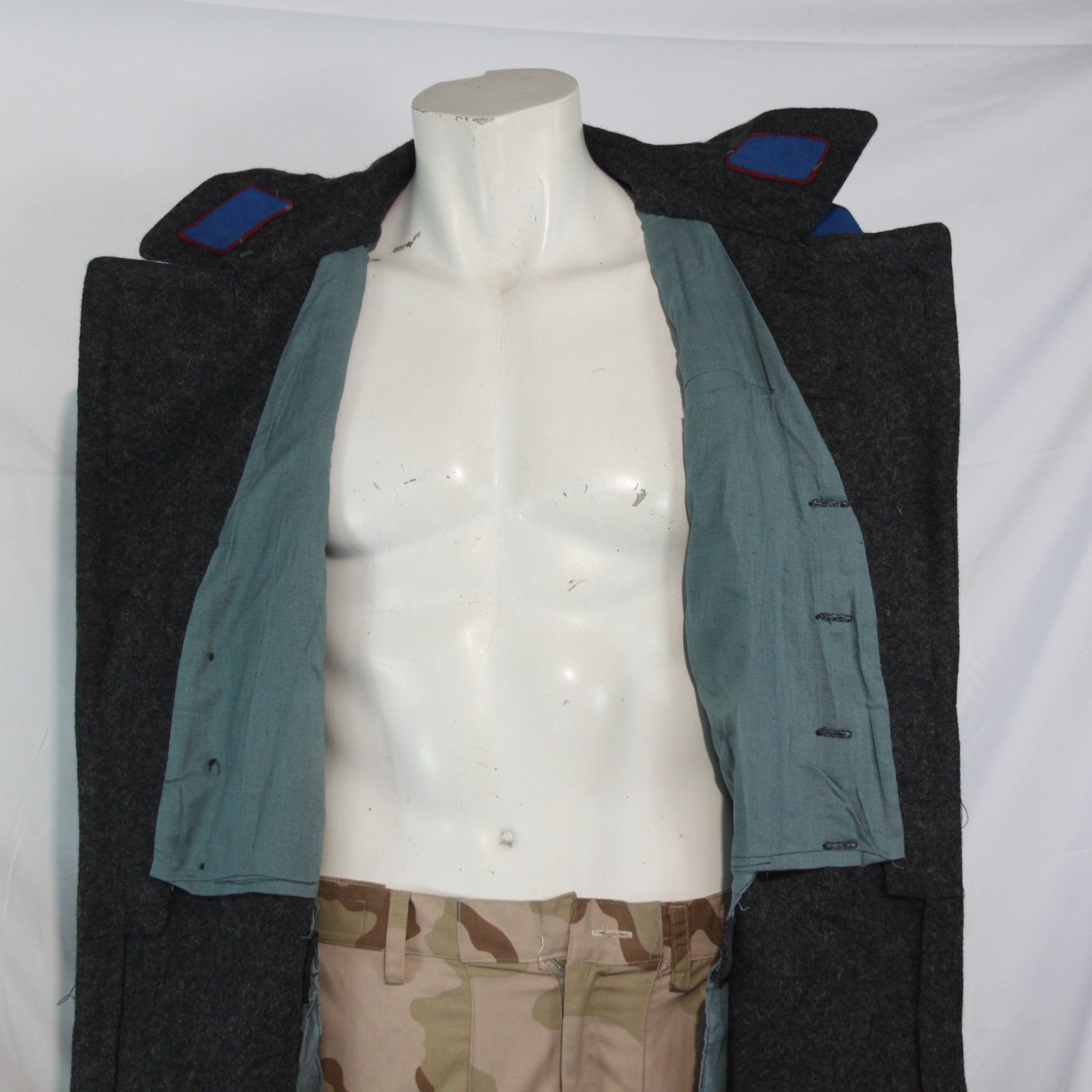 Vintage Bulgarian Army Soviet Era Greatcoat Coat Genuine Surplus 36-38" (3877)