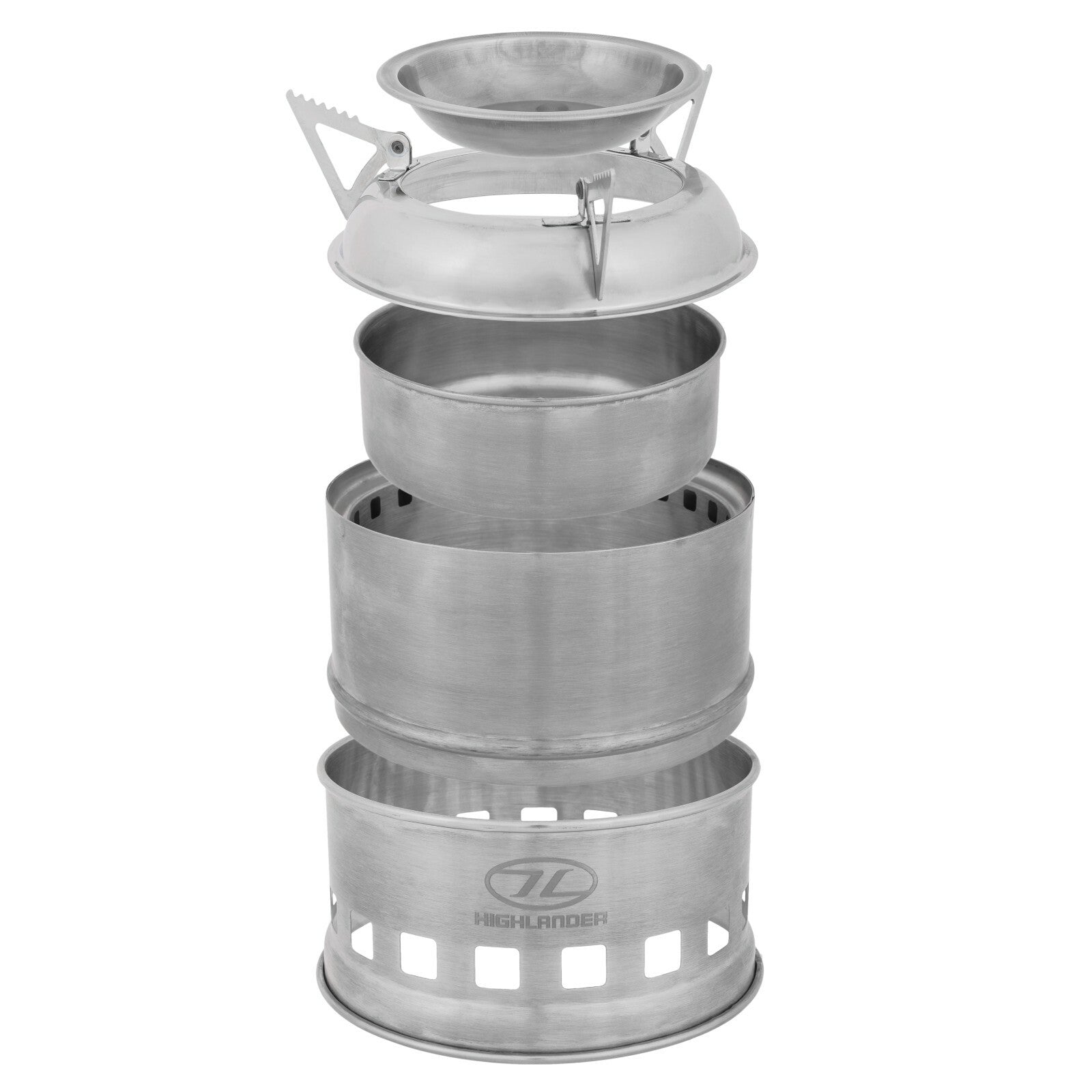 Highlander Solid Fuel Cabar Wood Burning Stove Compact Bushcraft 