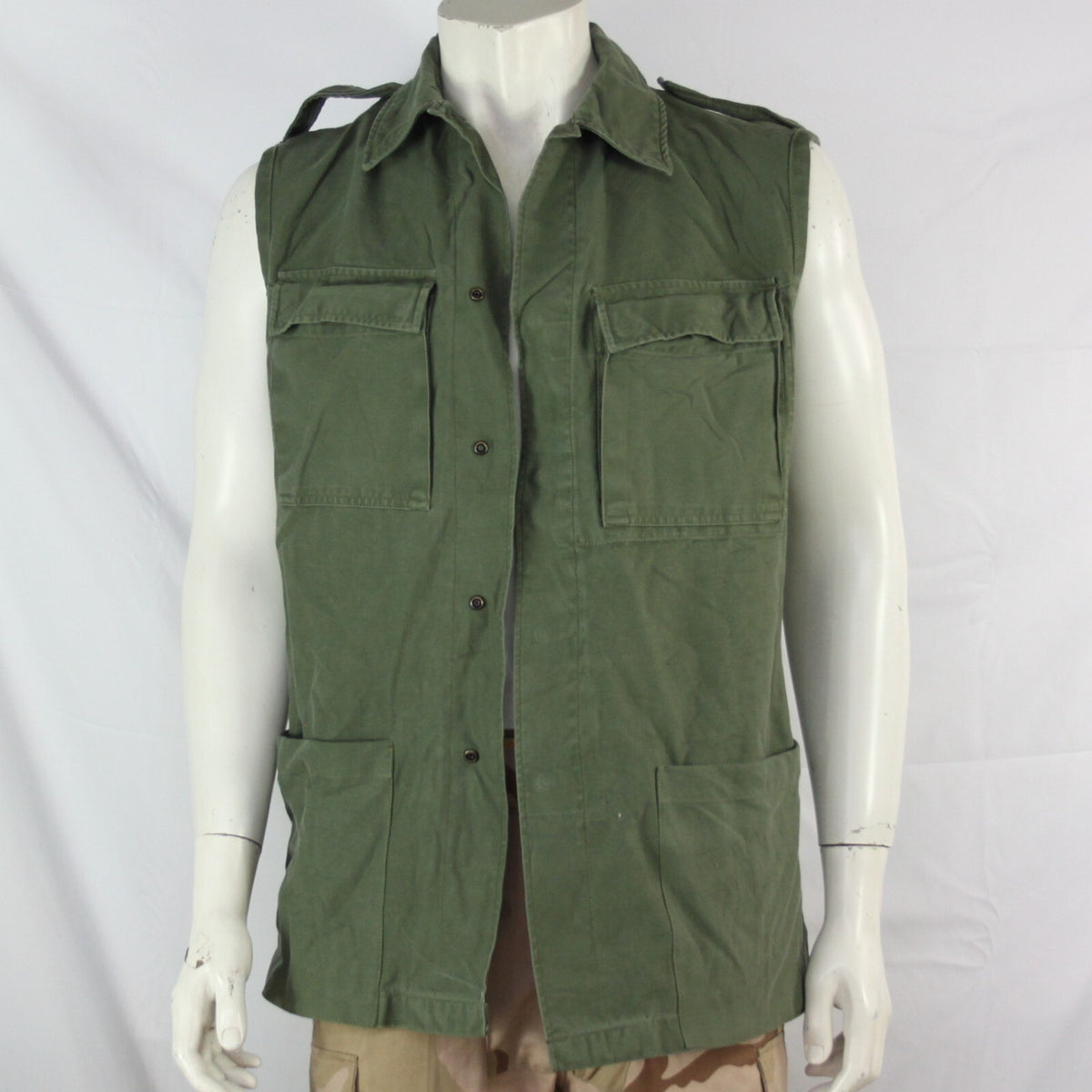 Genuine Surplus Dutch Jacket Coverted to Gilet Sleeveless Canvas 38" chest (3257