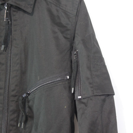 German Military Style Flight Suit Black Coverall Army Airforce 36" Chest (3999)