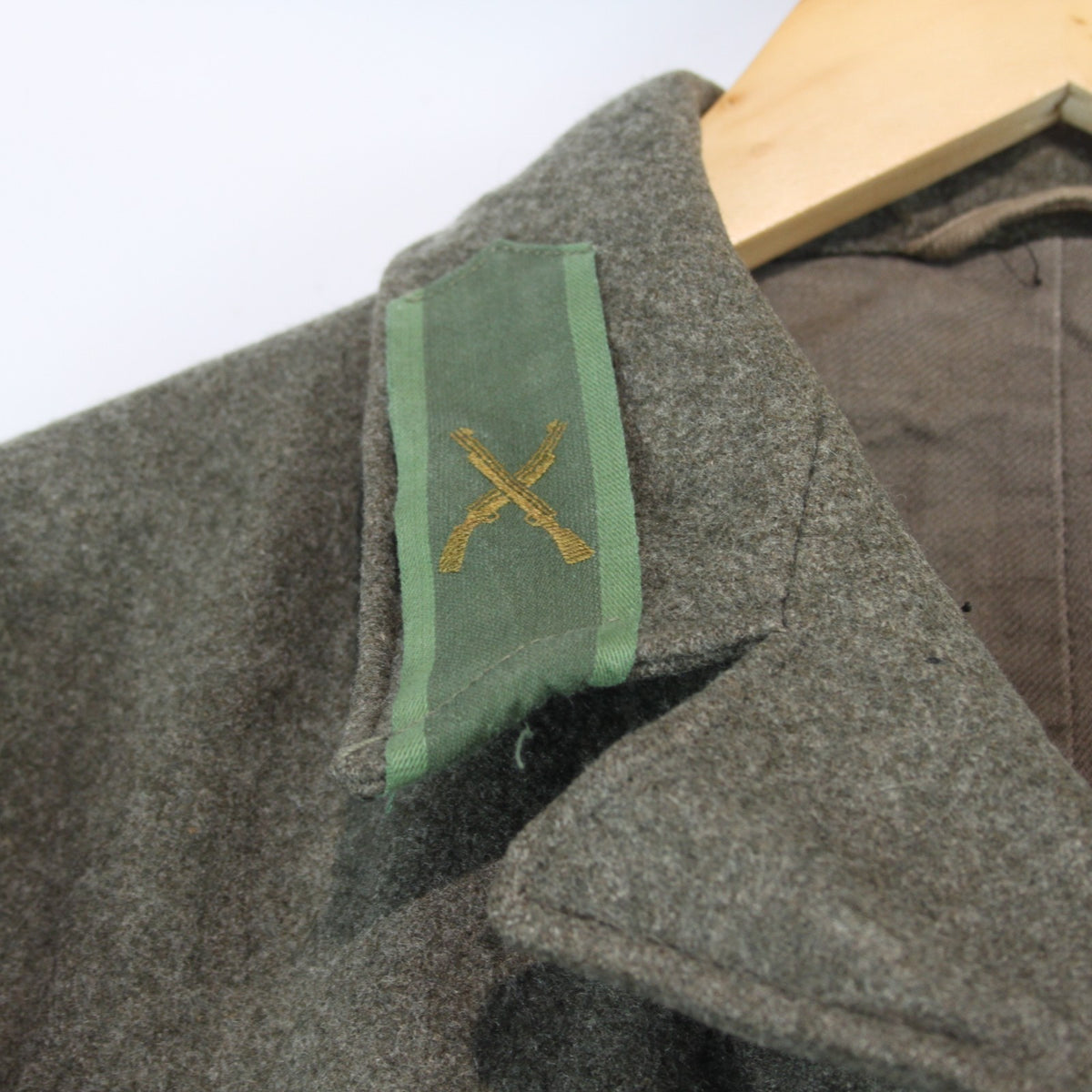 Dated 1942 Swedish Mens Wool Field jacket Olive Genuine Surplus 34-36"  (3802)