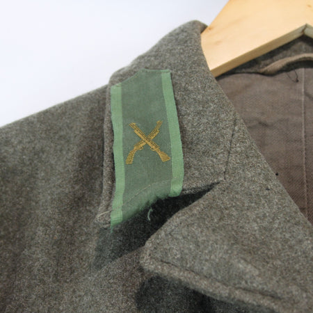 Dated 1942 Swedish Mens Wool Field jacket Olive Genuine Surplus 34-36"  (3802)