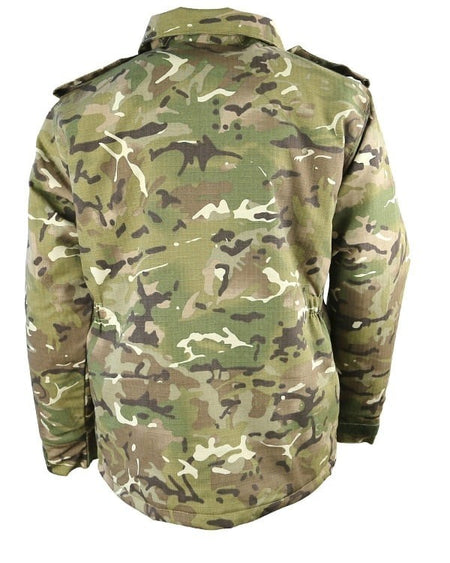 KT Kids/Boys Army British Padded Quilted Zipped Camo Jacket MTP Style