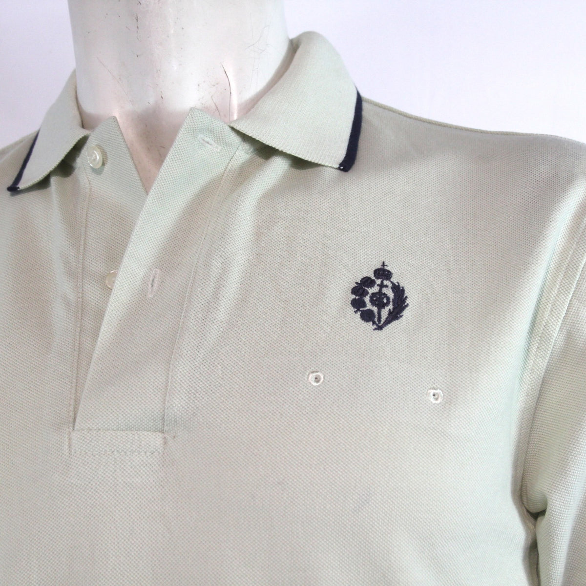New Genuine Surplus Spanish Military Cream / Pale Grey Polo T-Shirt (4259)