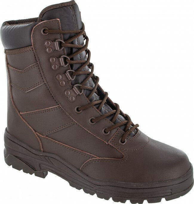 Highlander Delta All Leather Brown Patrol Boot  Rubber Sole MOD Cadets 