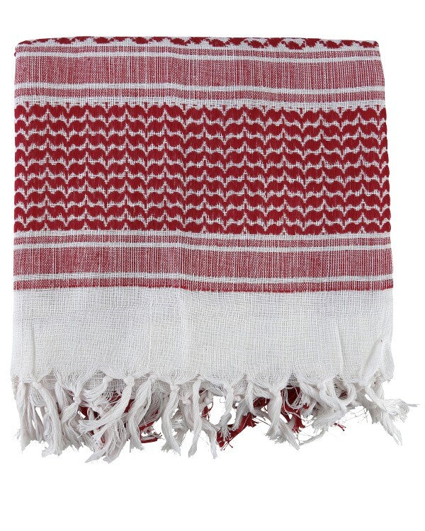 Cotton Shemagh Scarf Tassels Edges Woven Eastern Style Olive Red Whit