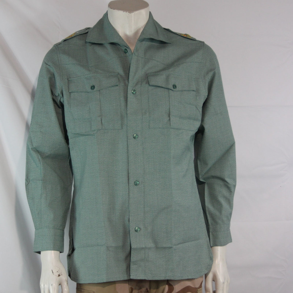 NewGenuine Surplus Spanish Foreign Legion Military Shirt Army Green 36+38"(4124)