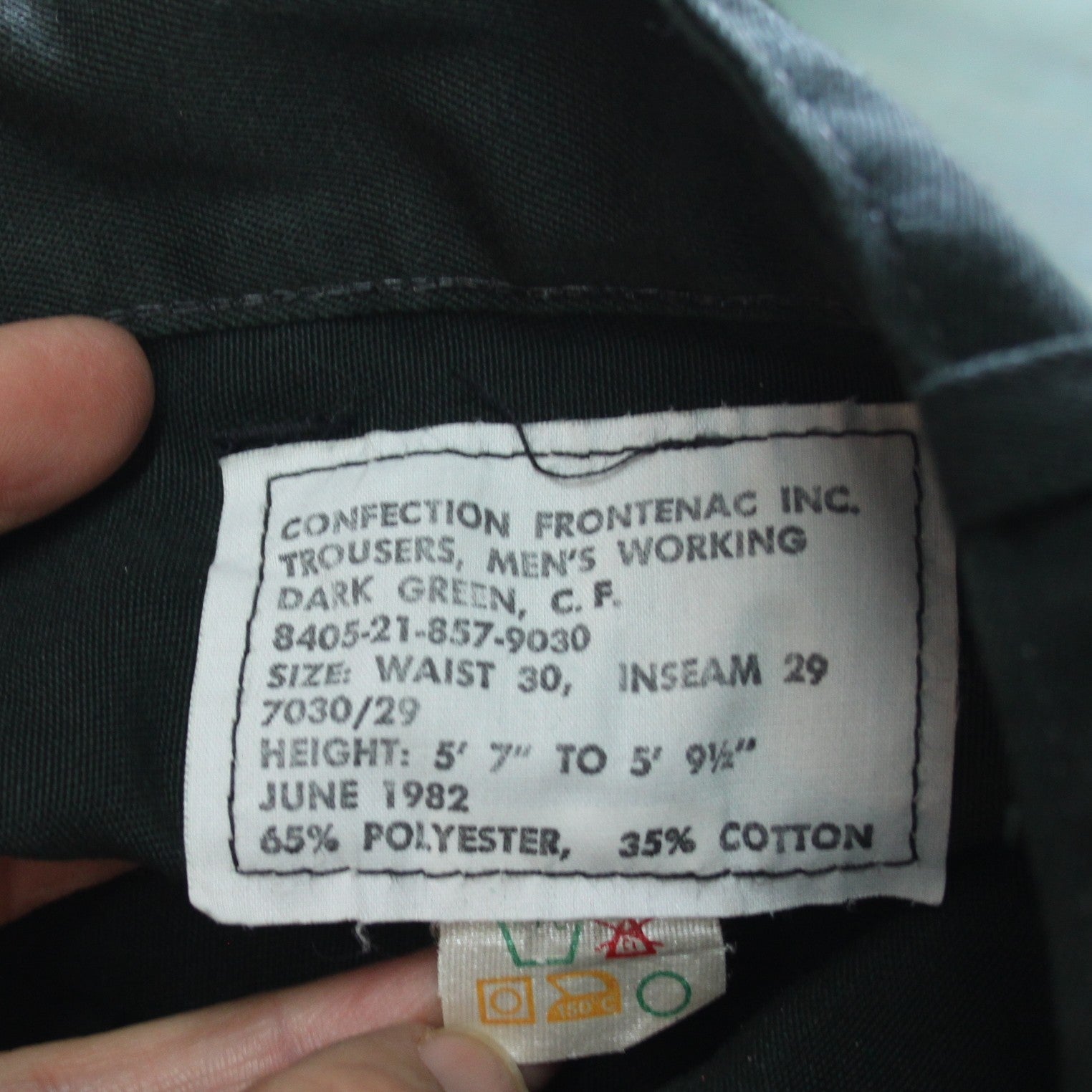 Genuine Surplus Canadian Military Army Trousers Bottle Green Dark  28" W (3683)