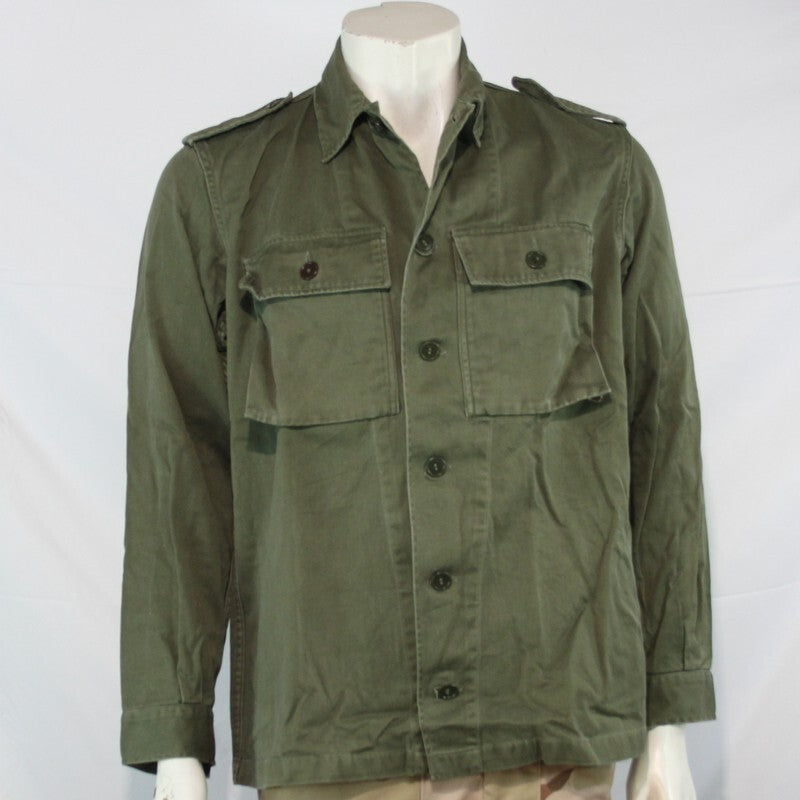 Genuine Surplus Dutch Army Olive Green Vintage Field Shirt Cotton  (3179)